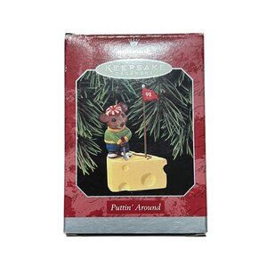 Hallmark Keepsake Christmas Ornament 1998 Puttin' Around Golfing Mouse Boxed‎